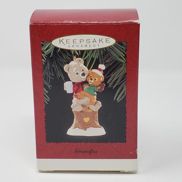 1995 Hallmark Grandpa Handcrafted Keepsake Christmas Holiday Ornament - Picture 1 of 8